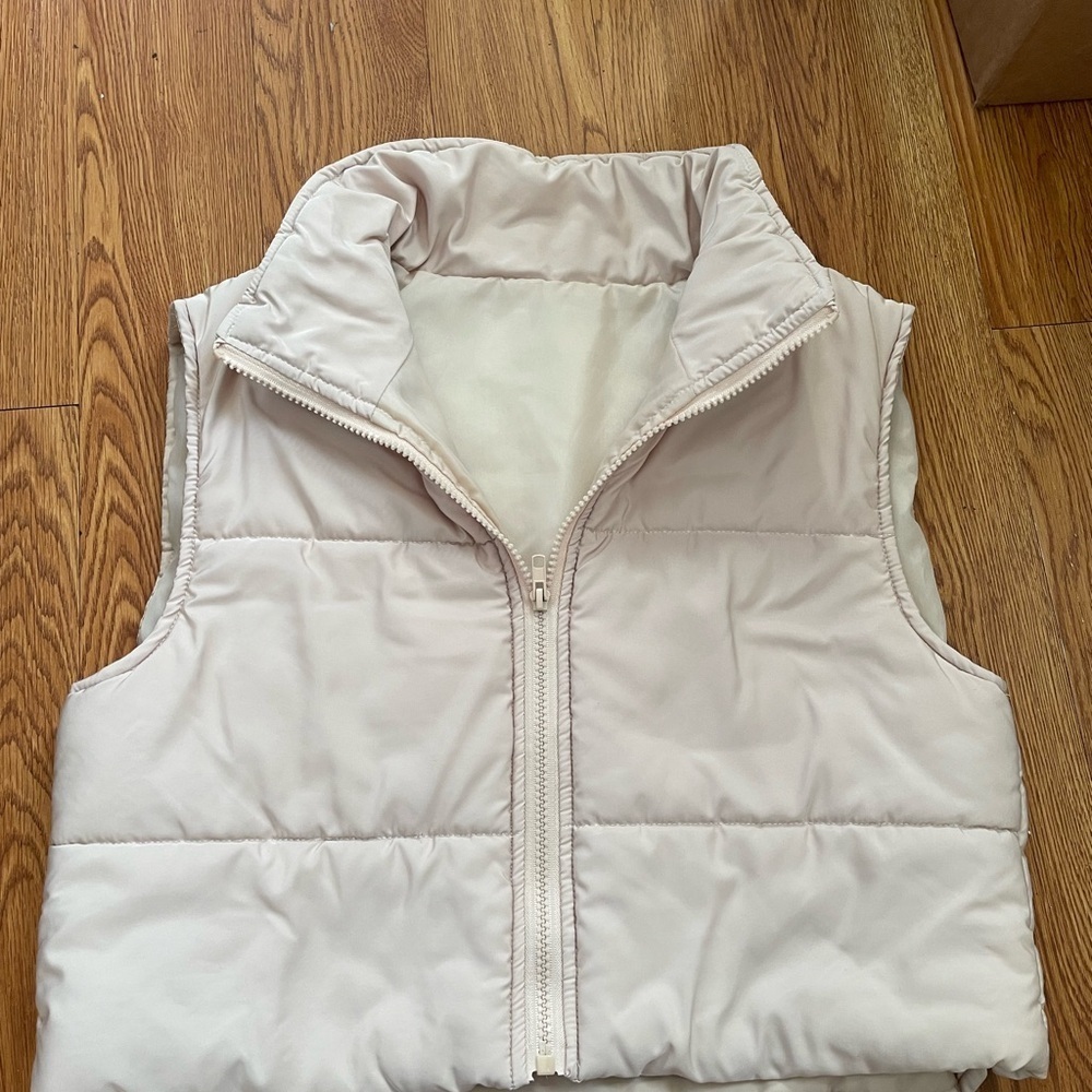 Shein beige Quilted Vest